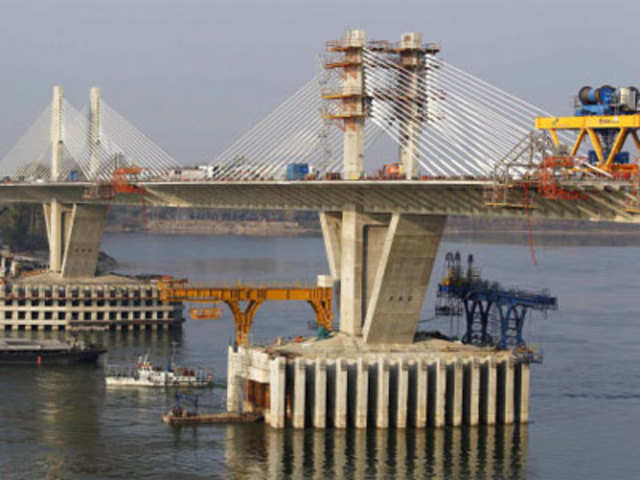 Newly built bridge over Danube that links Calafat in Romania to Vidin in Bulgaria