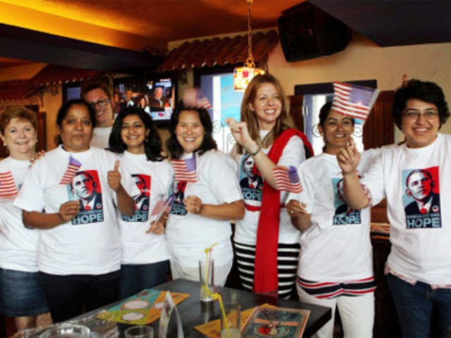 US residents celebrate in Bangaluru