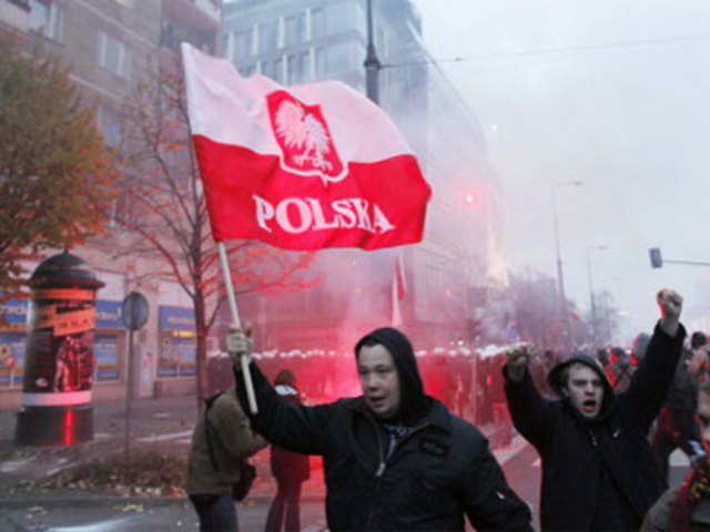 Violence breaks out at a parade celebrating Poland's national holiday