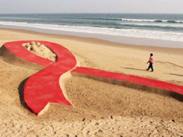 The eve of World AIDS Day on a beach in Odisha