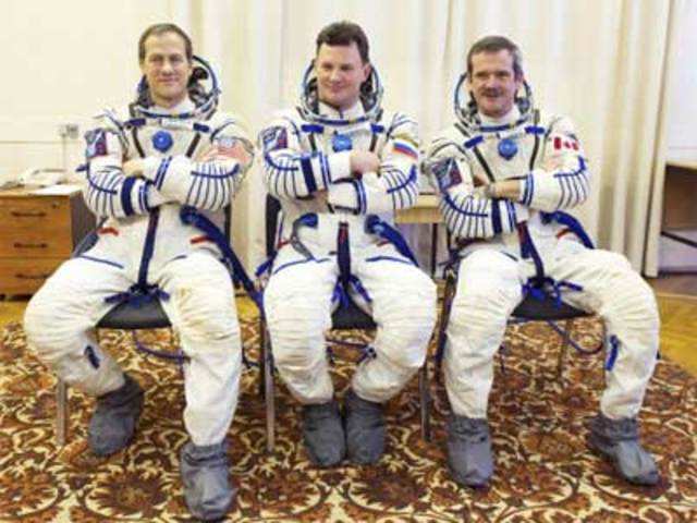 The International Space Station (ISS) crew members