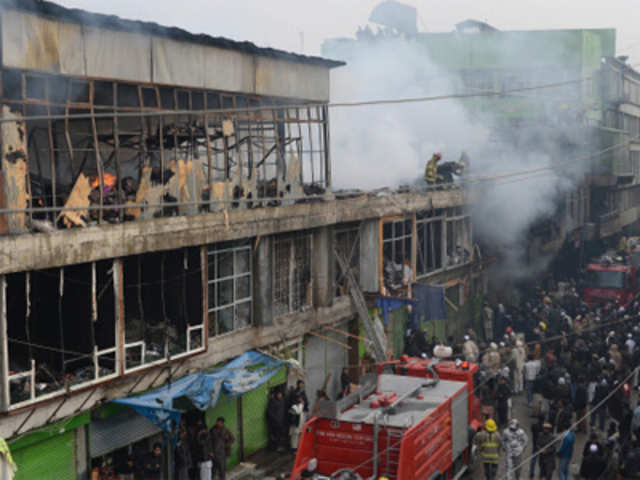 A huge fire swept through a market in Kabul