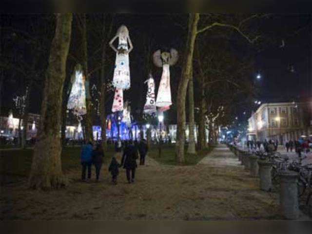 Centre of Ljubljana during year-end festivities