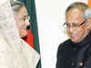 Pranab, B'desh PM jointly flag off freight train