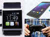Three gizmos from the future: iWatch, Samsung Galaxy S4 and Sony playstation 4