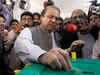Nawaz Sharif votes, confident of victory in historic polls