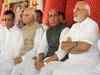 Narendra Modi, LK Advani and Rajnath Singh seen together at public meet