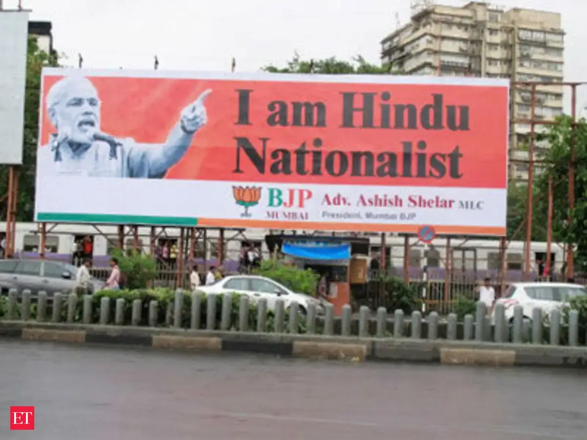 Narendra Modi: Hoardings across Mumbai turn spotlight on Narendra Modi's Hindu nationalist remark - The Economic Times