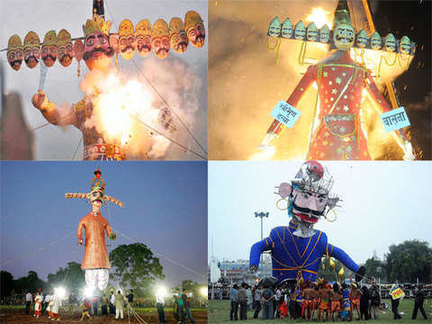 Dussehra celebration in Faridabad - Evil goes up in smoke, gusto marks  Dussehra festivities | The Economic Times