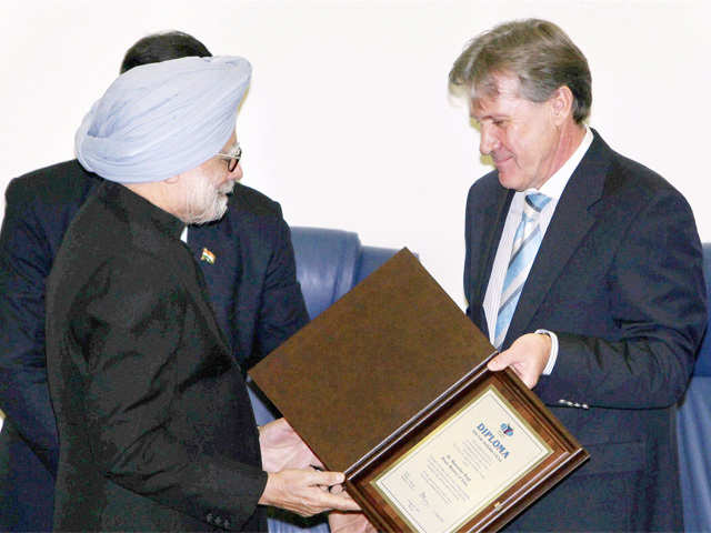 PM Manmohan Singh conferred with Doctorate