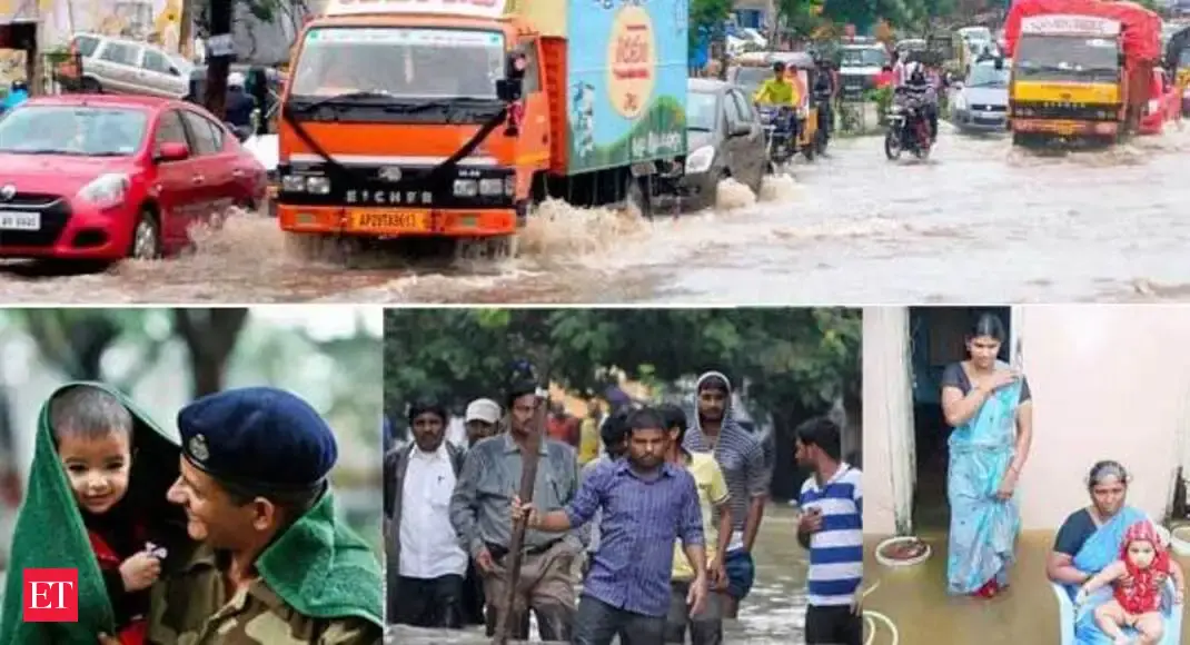 Heavy rains wreak havoc in Andhra; several evacuated Heavy rains