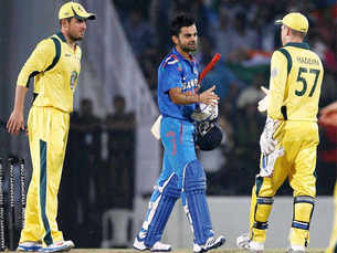 Virat Kohli celebrates after winning match