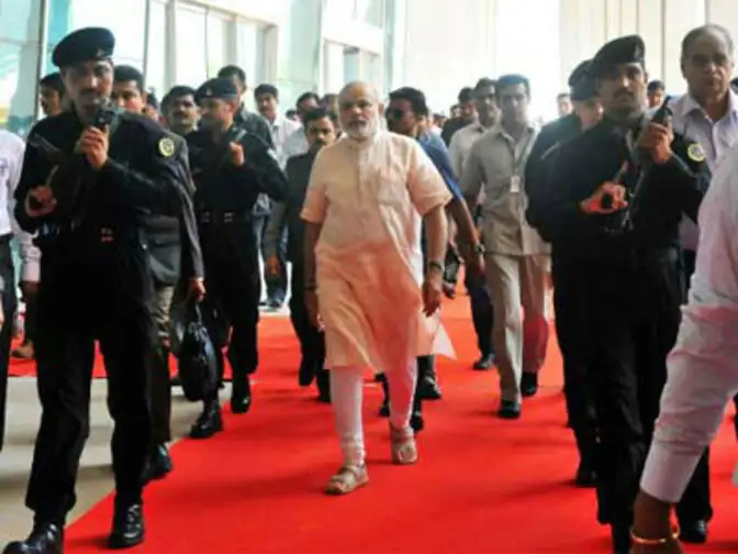 Narendra Modi is secure in SPGlike fortress with 45 guards in inner