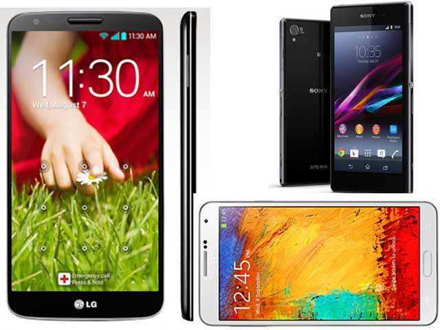 What differentiates LG G2 from Samsung Galaxy Note 3 & Sony Xperia Z1