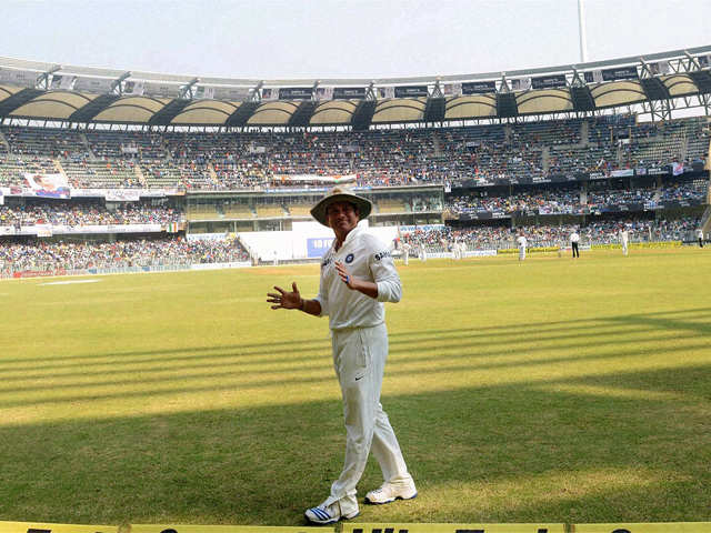 Sachin Tendulkar during the 2nd test match against West Indies