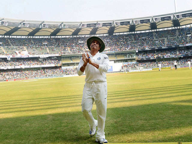Sachin Tendulkar during the 2nd test match against West Indies