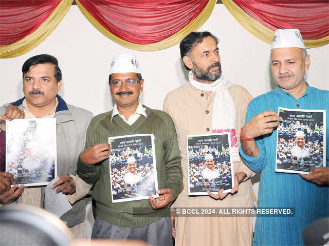 AAP releases party manifesto in New Delhi