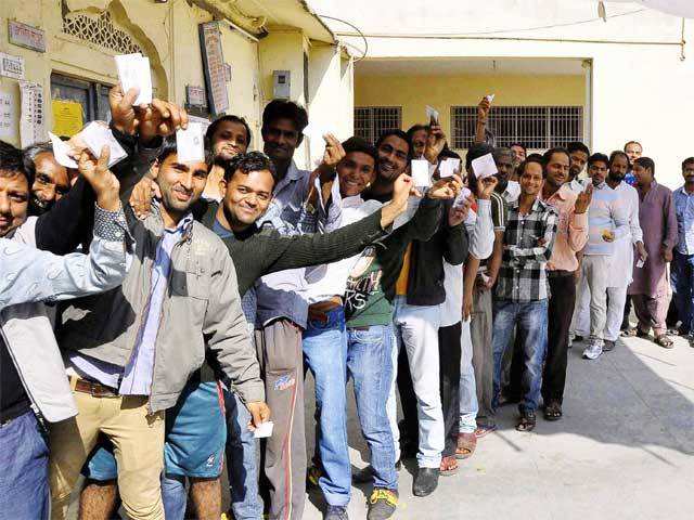 Rajasthan polls: Voters in queue to cast their votes