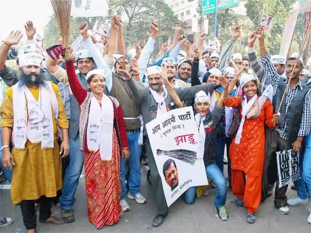 December 8, 2013 - AAP party celebrations in Bangalore | The Economic Times