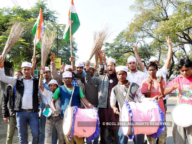 AAP supporters in Ranchi