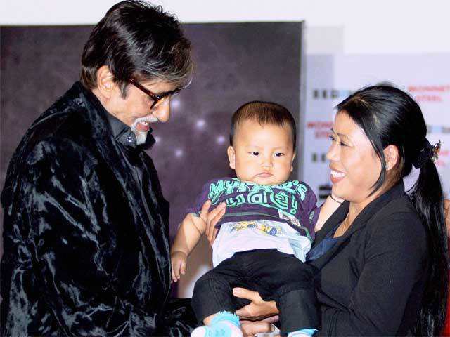 Autobiography launch: Mary Kom with Amitabh Bachchan