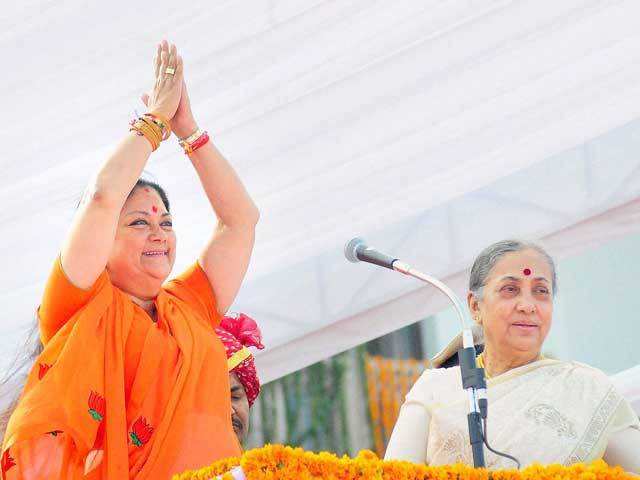 Vasundhara Raje and Margaret Alva in Jaipur