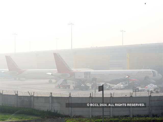 Flights queued up at IGI Airport