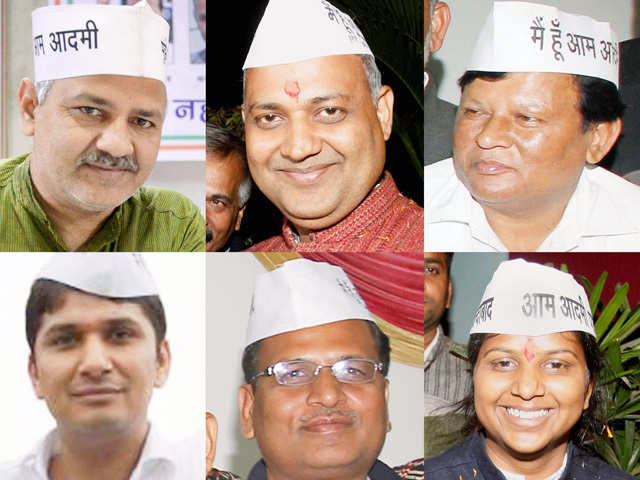 Ministerial faces of Aam Aadmi Party (AAP) in Delhi