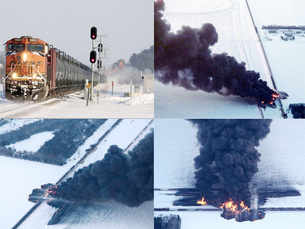 Train collision in North Dakota, USA