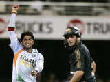 Sreesanth joyous as Hussey declared out!