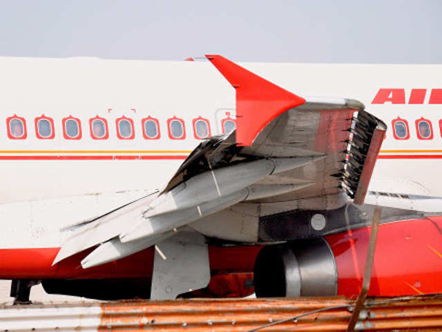 Tyres of an Air India aircraft burst