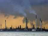 An oil refinery off the coast of Singapore