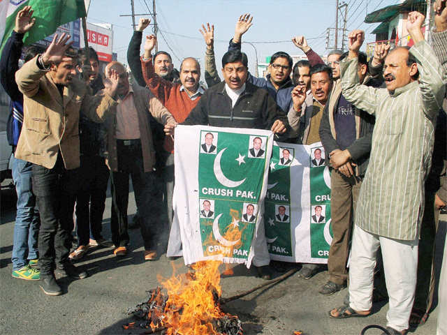 Protest against Pakistan in Jammu
