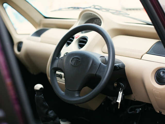 Increased diameter of the steering wheel