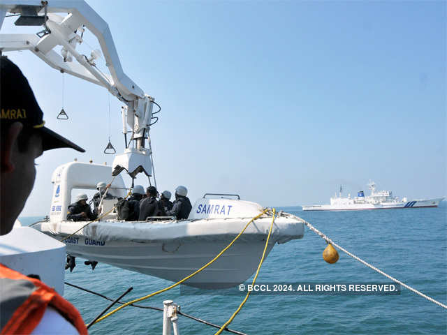 Japan Coast Guard Ship & Samrat in action