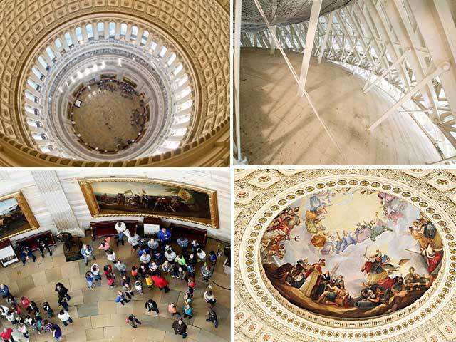 Interior images: US Capitol dome's 2-year renovation continues