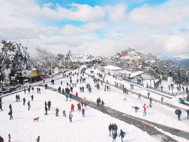 Fresh snowfall in Shimla