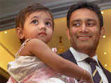 Anil Kumble with his daughter