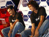 Ishant Sharma, Rohit Sharma trying Reebok HexRide