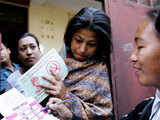 Door to door election campaign rally in Nepal