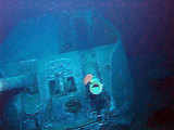 HMAS Sydney lying in deep water