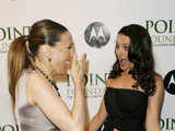 Actresses Sarah Jessica Parker (L) & Kristin Davis at Point Foundation gala