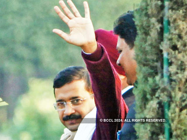 Arvind Kejriwal during an At-Home reception hosted by President