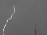 A lightning bolt hits Auckland 