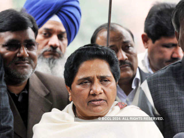 BSP supremo Mayawati addresses the media