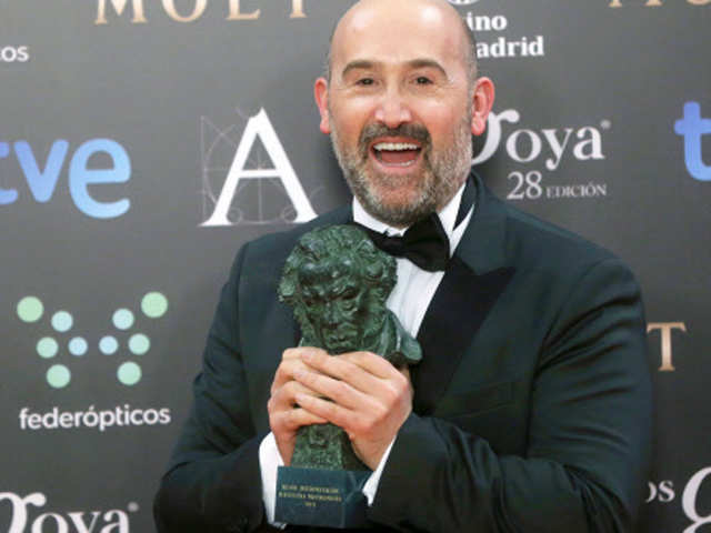 Actor Camara holds his Goya for Best Leading Actor