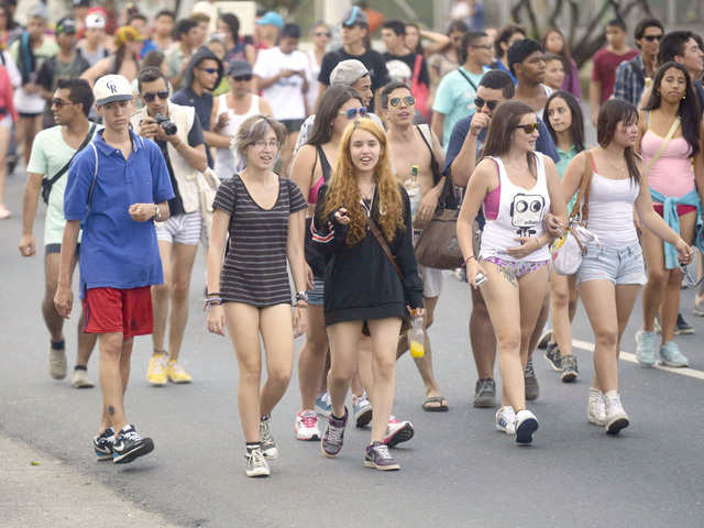 'Day without pants' walk in Colombia