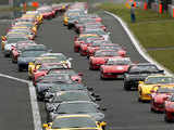 Ferrari cars parade at Fuji Speedway