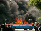 Allahabad HC lawyers set ablaze a bus