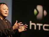 HTC Chief Executive Chou gestures